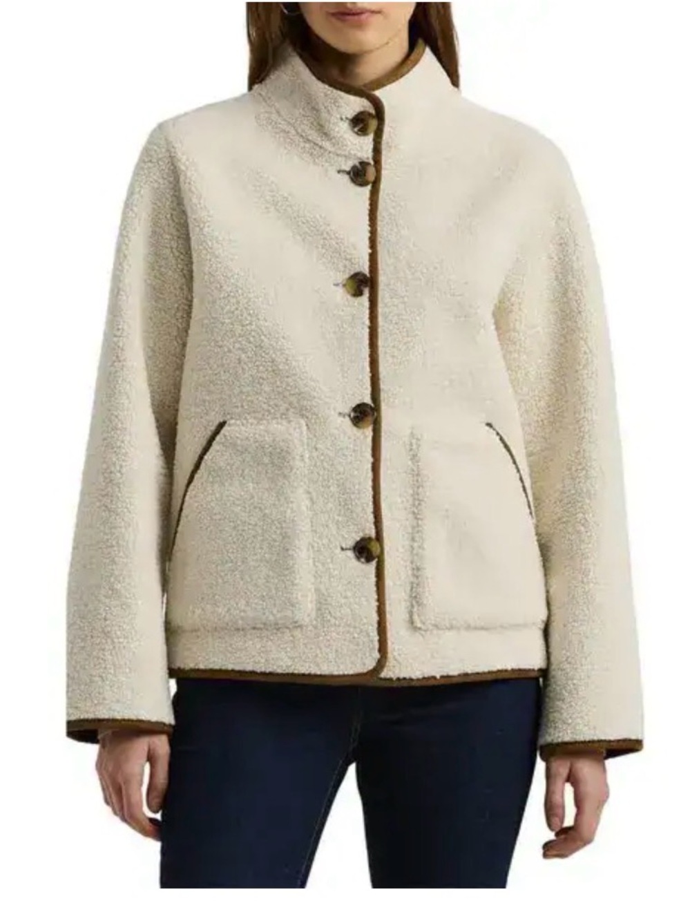 Ralph Lauren Faux Shearling Boxy Jacket